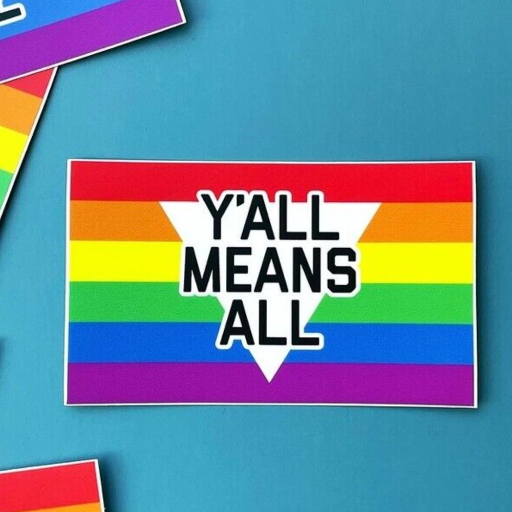 Y'all Means All Vinyl Sticker